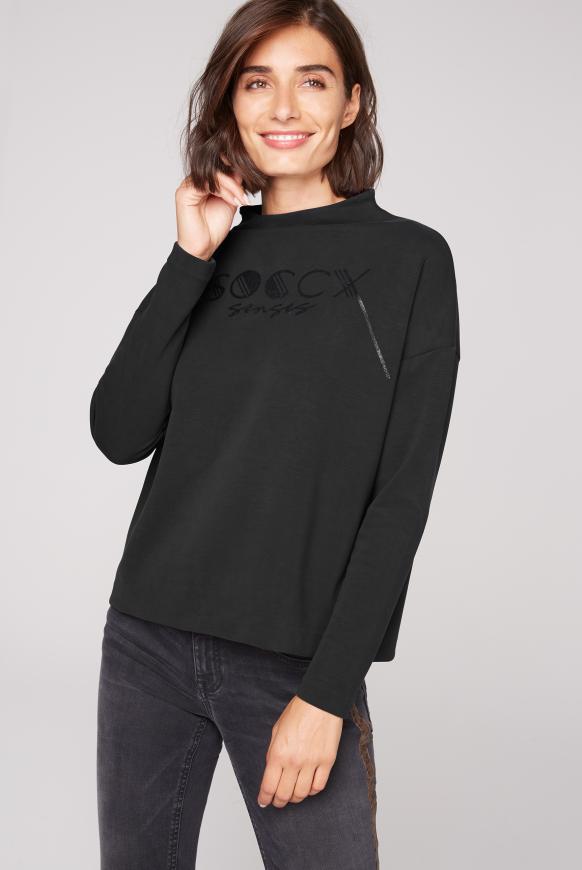 Boxy-Shirt mit Glitter Logo