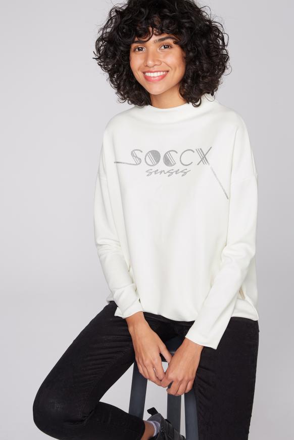 Boxy-Shirt mit Glitter Logo