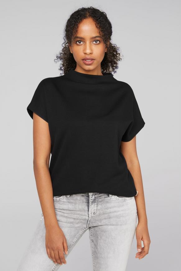 Boxy-Shirt mit Stehkragen