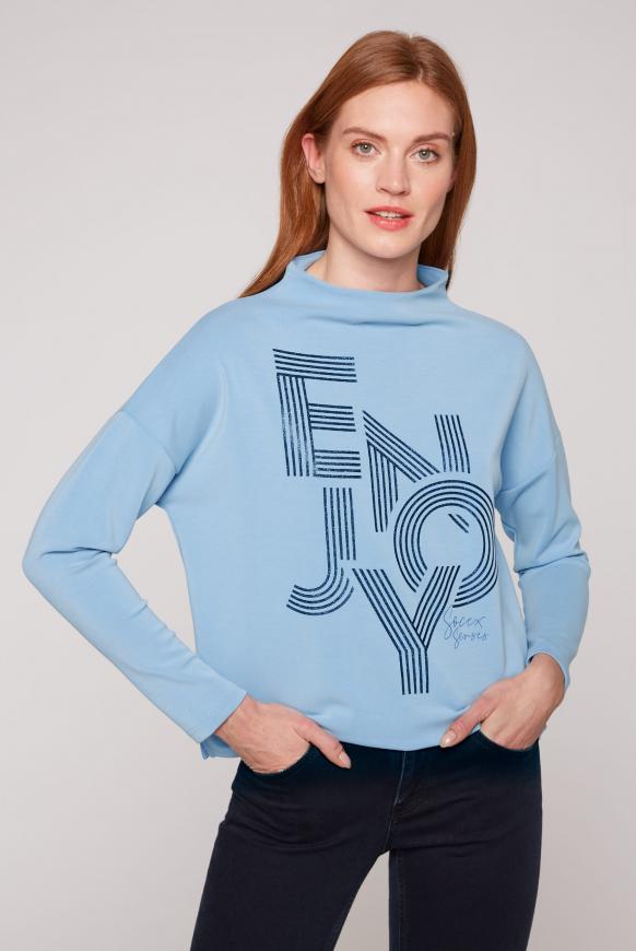 Boxy-Sweatshirt mit Glitter Print