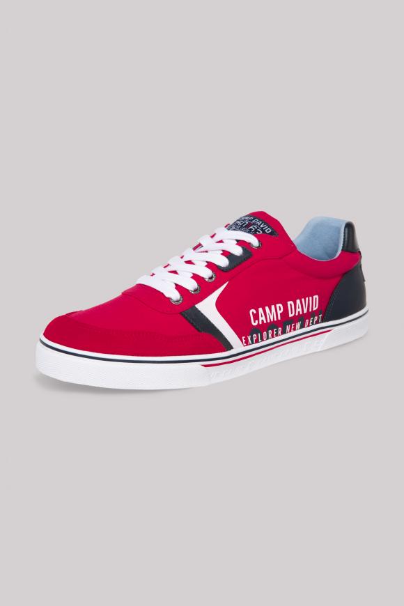 Canvas Sneaker mit Logo Print power red