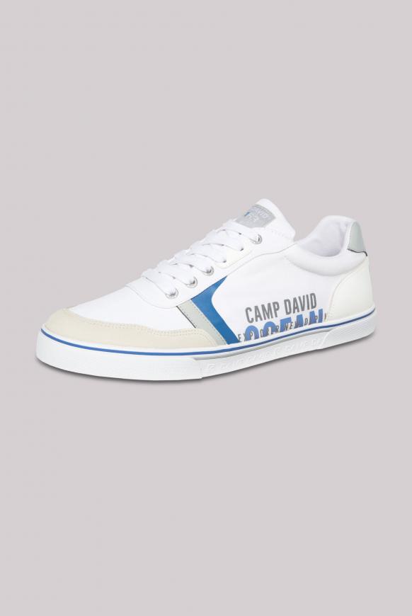 Canvas Sneaker mit Logo Print