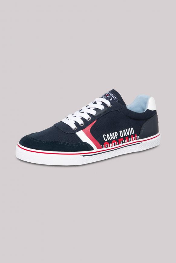 Canvas Sneaker mit Logo Print