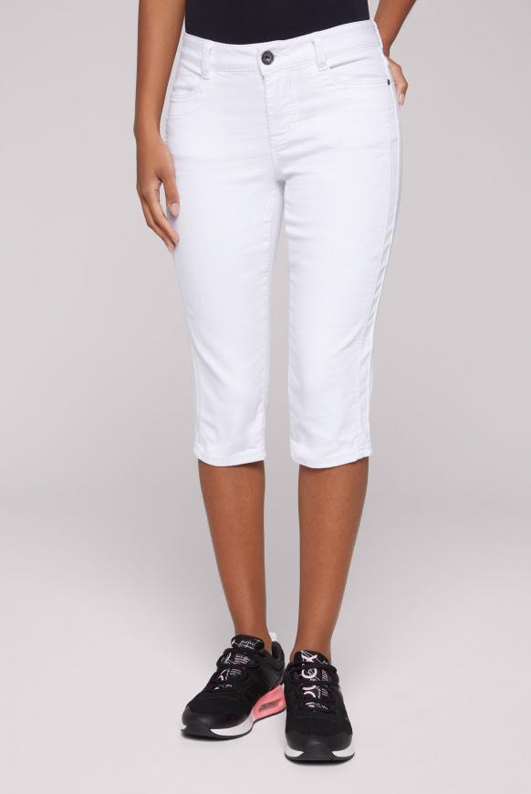 Capri Jeans CH:AR aus Sweatmaterial jogg opticwhite