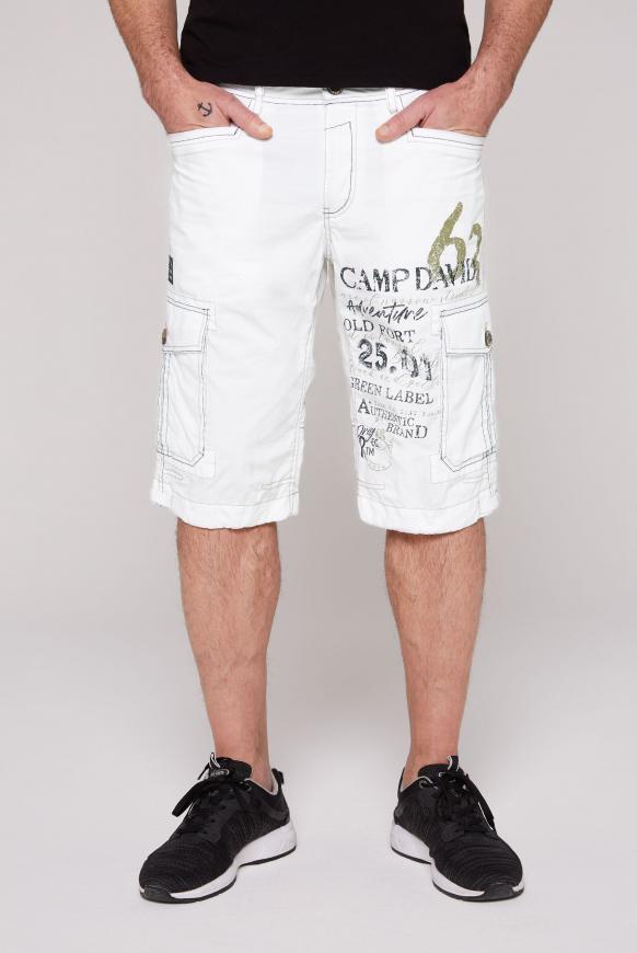 Cargo Bermuda mit Label Prints