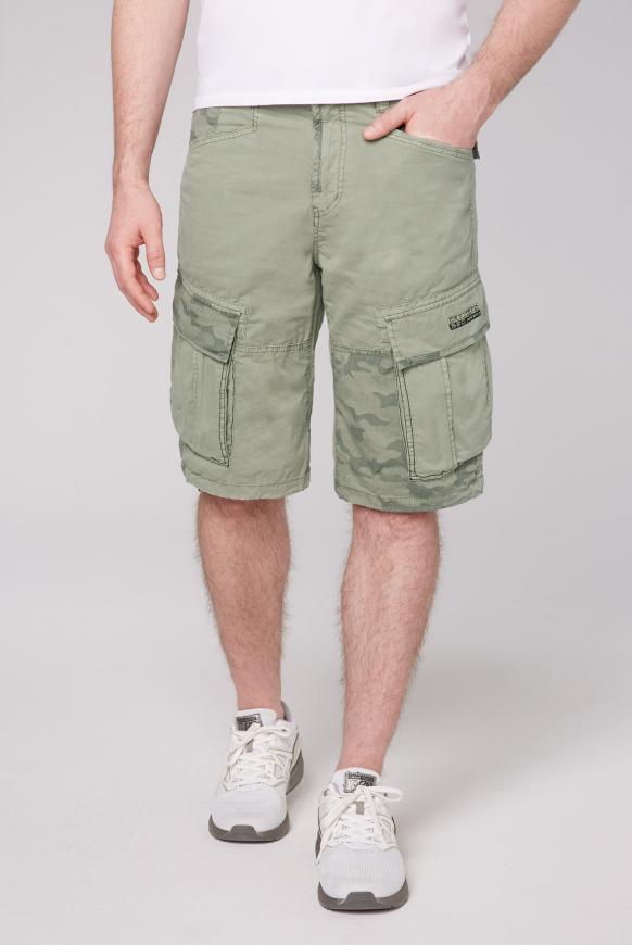 Cargo Shorts mit Print-Details