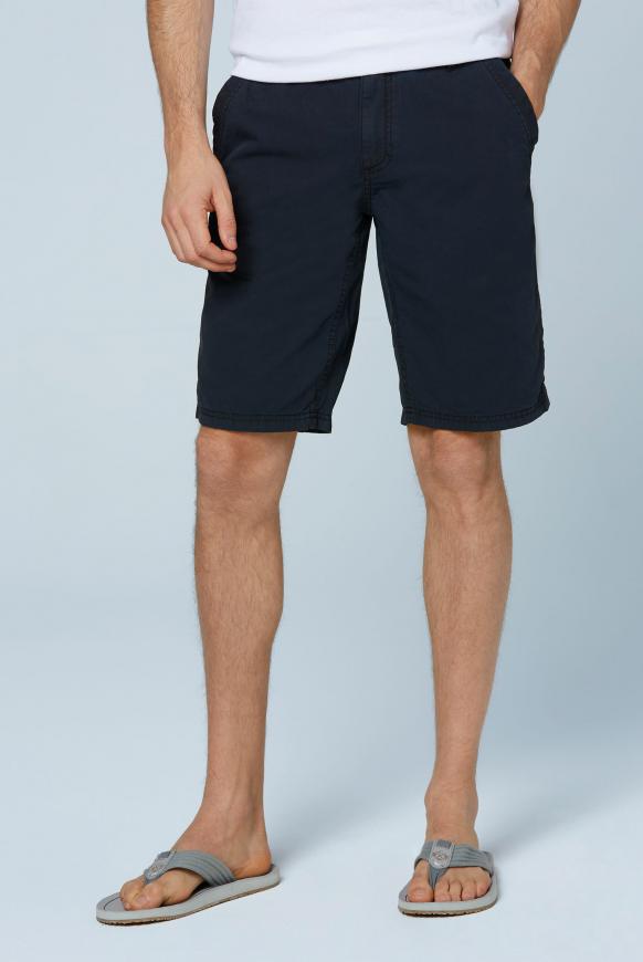 Chino Shorts Stone Washed mit tonigen Tapes