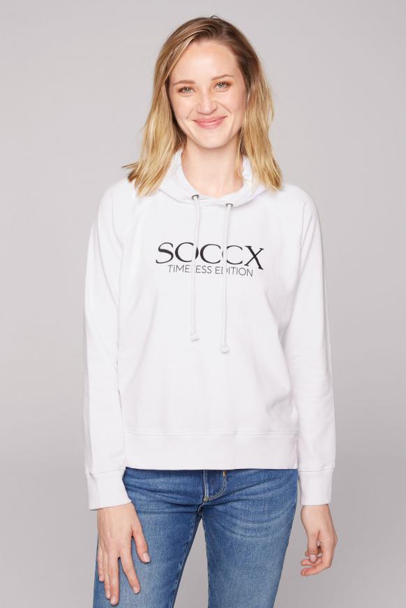 Classic Kapuzensweatshirt mit Logo Print opticwhite