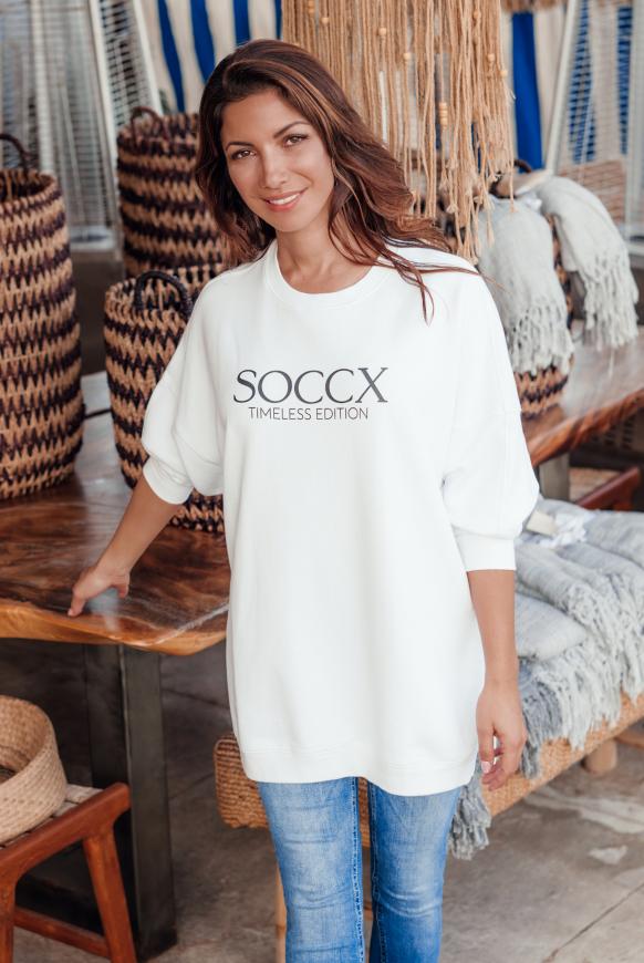 Classic Oversized Sweatshirt mit Logo Print