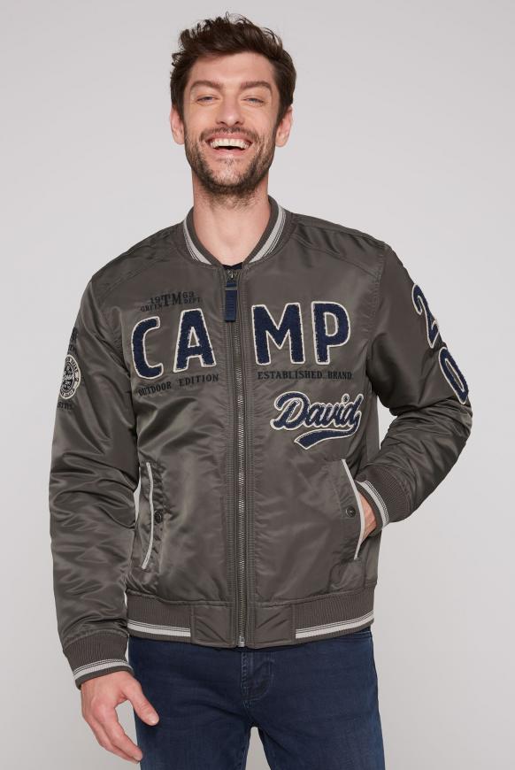 College-Blouson mit Frottee-Logo