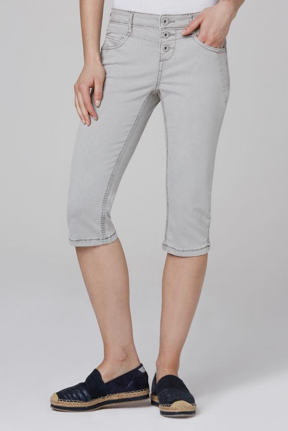 Coloured Capri Jeans LY:IA mit Knopfleiste