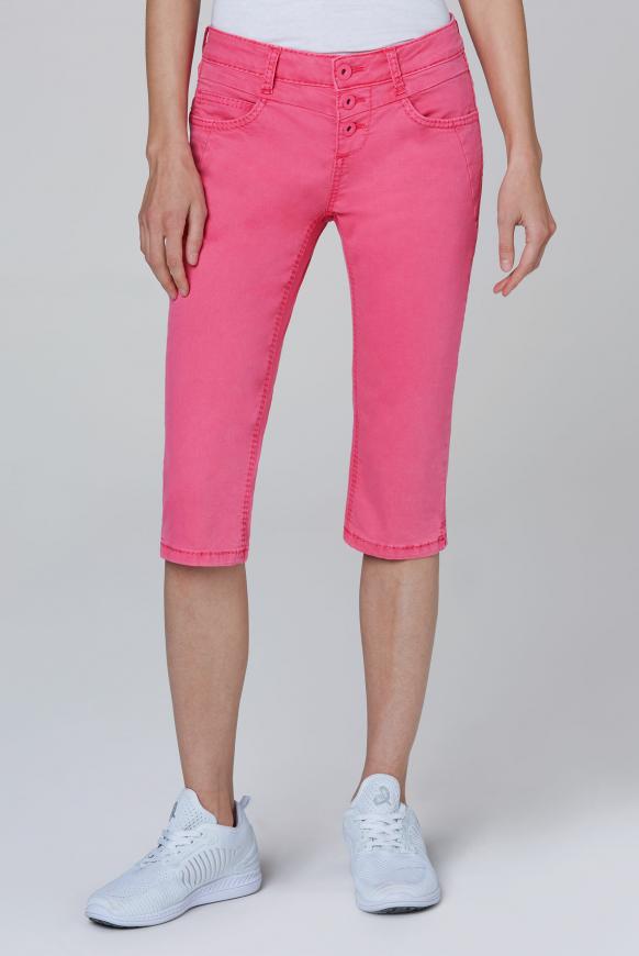 Coloured Capri Jeans LY:IA mit Knopfleiste