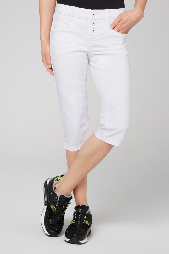 Coloured Capri Jeans LY:IA mit Knopfleiste