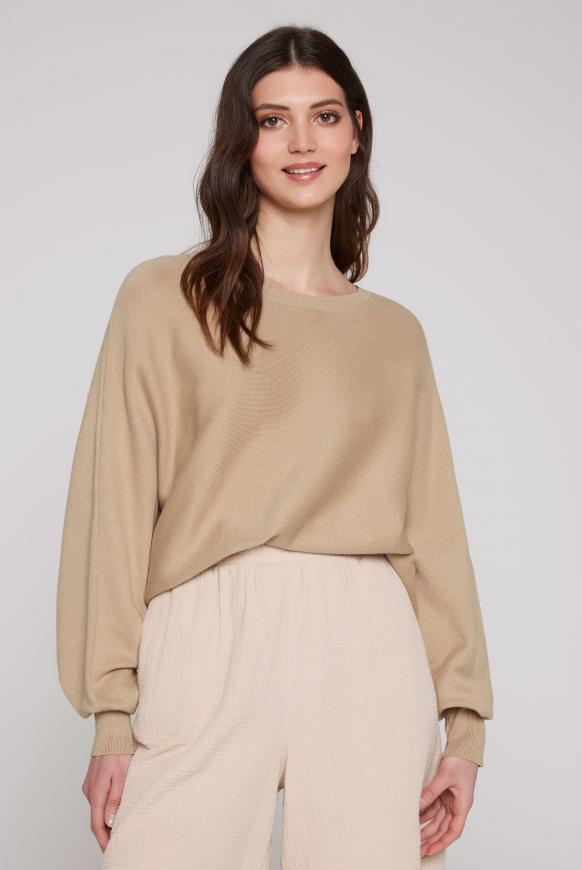 Cropped Pullover mit Fledermausärmeln