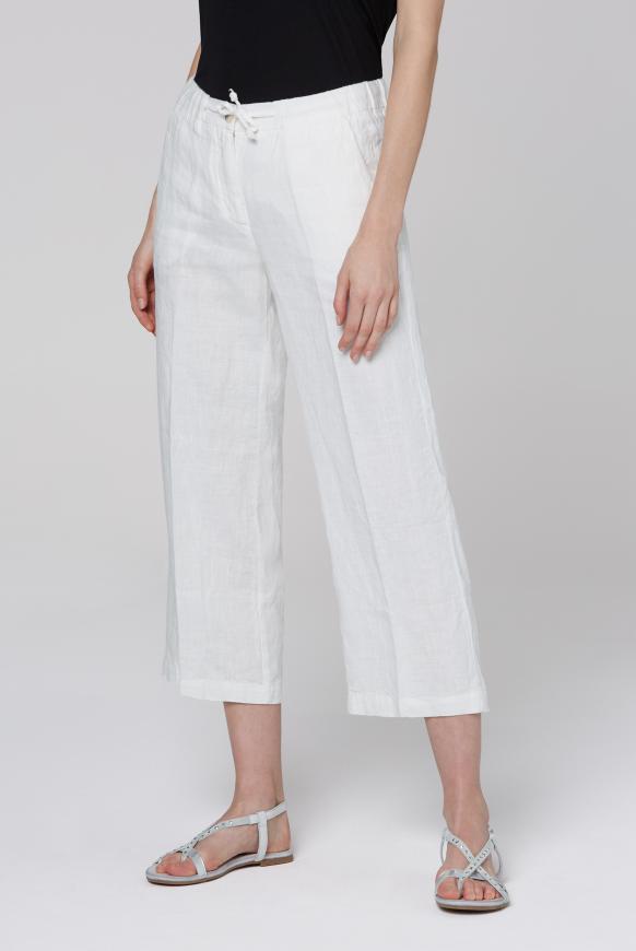 Culotte aus Leinen mit Bügelfalte