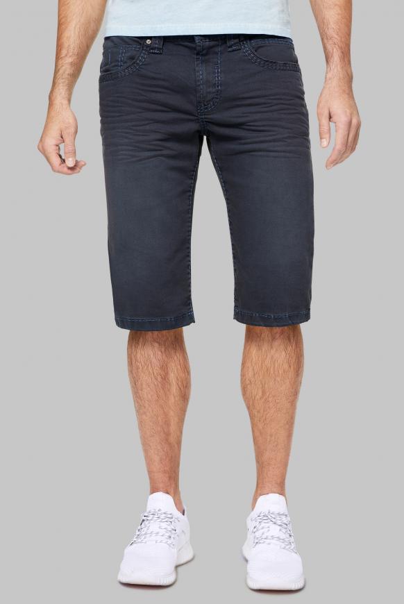 DA:VD Skater Jeansshorts mit breiten Nähten