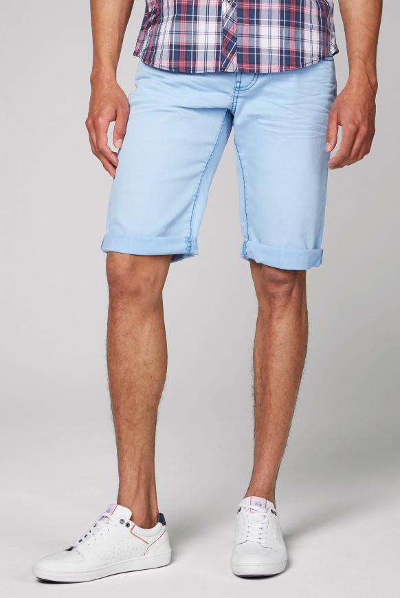 DA:VD Skater Jeansshorts mit breiten Nähten