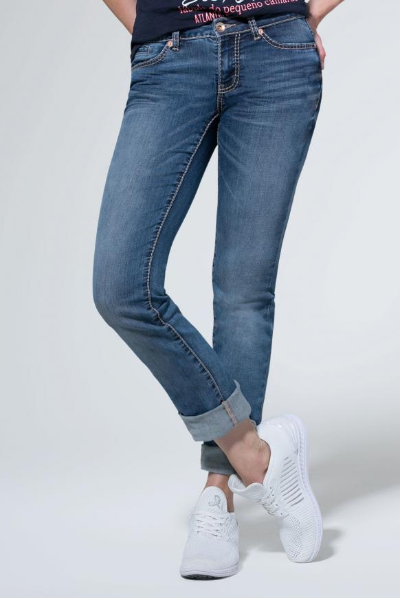 Dark Stone Used Denim RO:MY mit geradem Bein