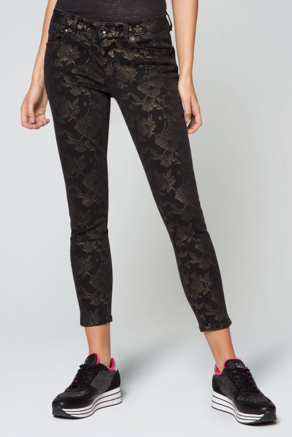 Denim MI:RA mit Gold Flower Print
