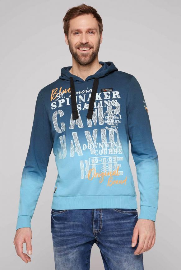Dip Dye Hoodie mit Frontprint
