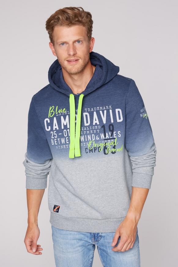 Dip Dye Hoodie mit Label Prints