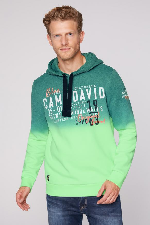 Dip Dye Hoodie mit Label Prints