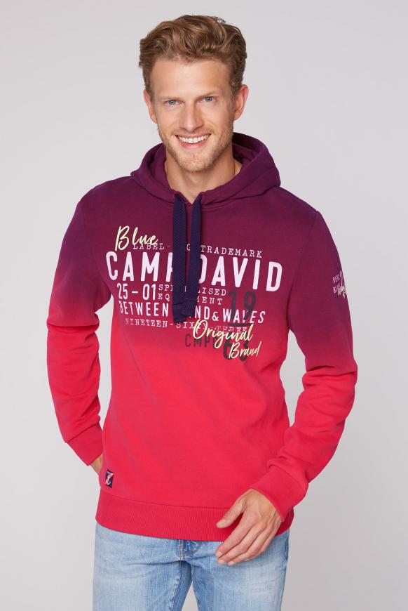 Dip Dye Hoodie mit Label Prints