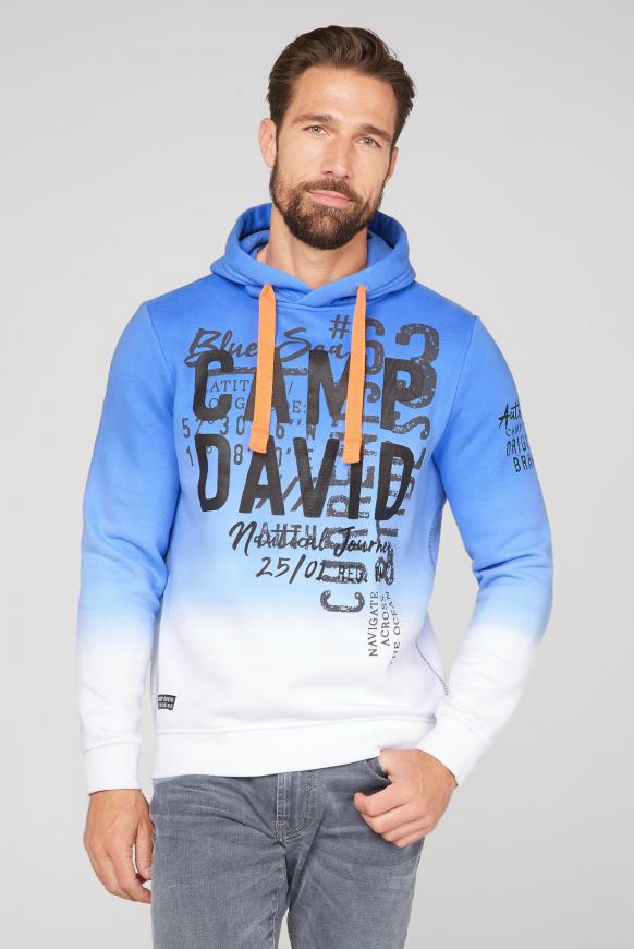 Dip Dye Hoodie mit Logo Rubber Print