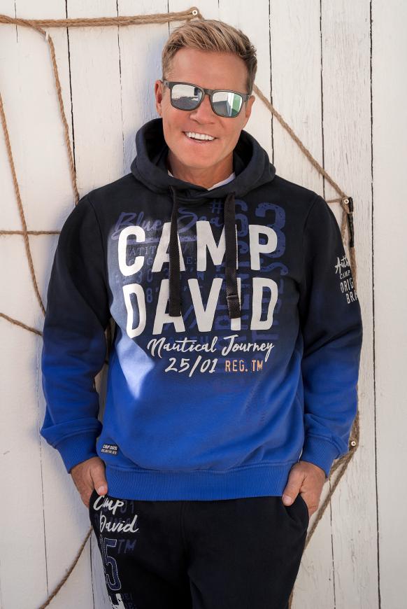 Dip Dye Hoodie mit Logo Rubber Print