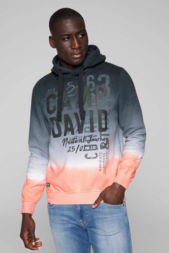 Dip Dye Hoodie mit Logo Rubber Print
