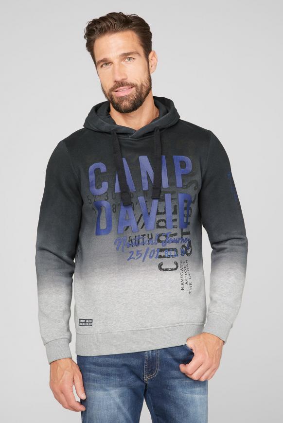Dip Dye Hoodie mit Logo Rubber Print