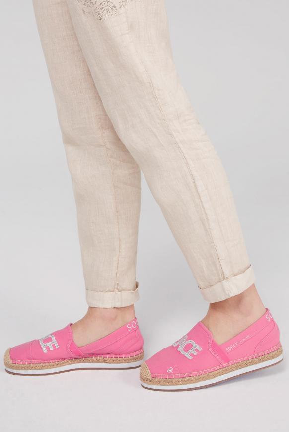 Espadrille mit Artwork und Plateau-Sohle
