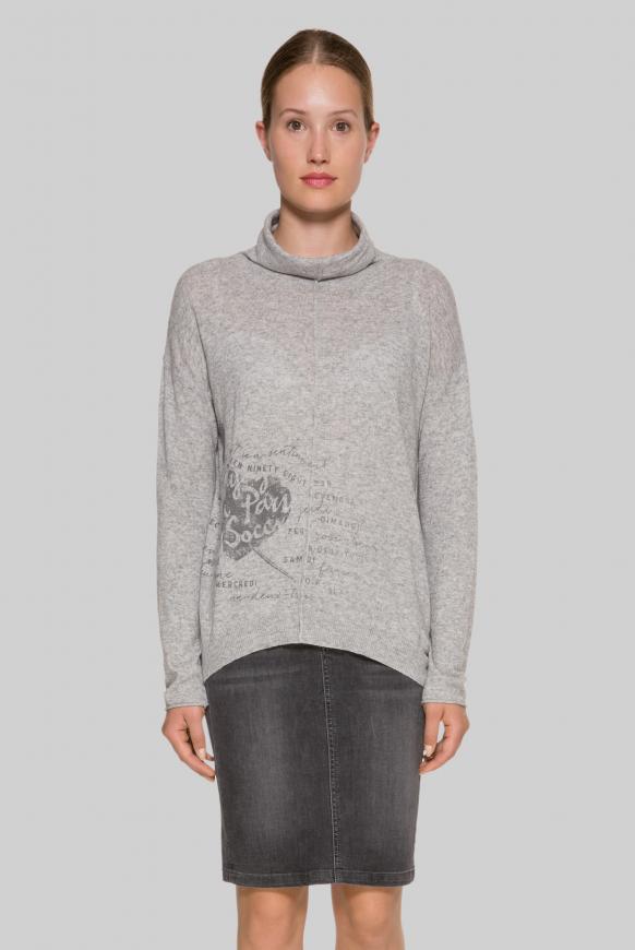 Feinstrickpullover mit Rolli