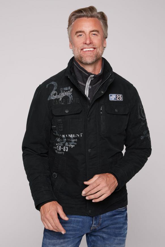 Fieldjacket wattiert mit Ärmel-Artwork