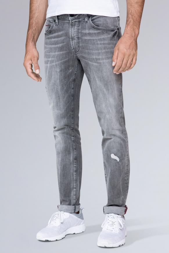 Five Pocket Jeans NI:LS mit Bleaching-Effekten