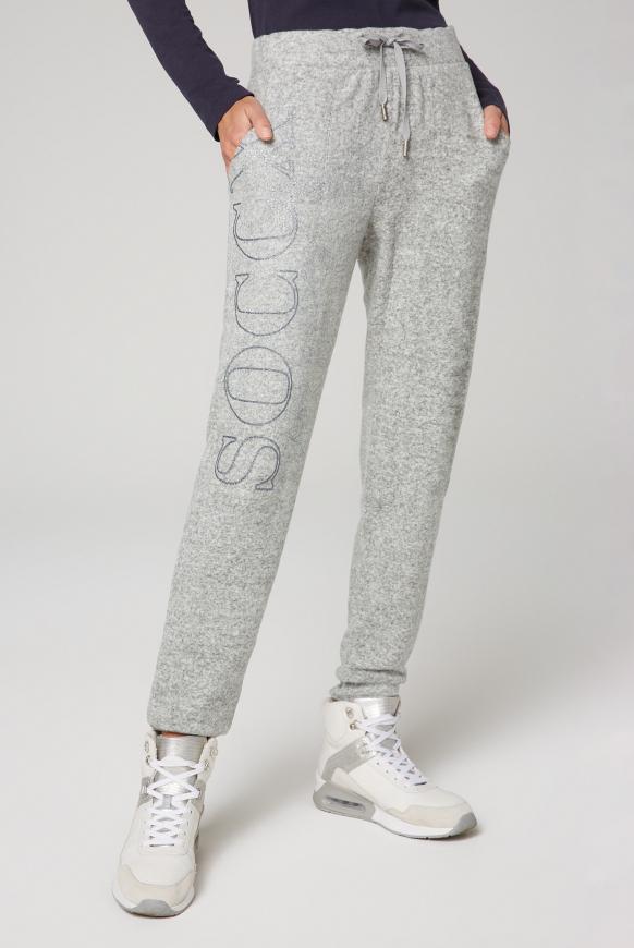 Fleece-Jogger mit Glitter Prints
