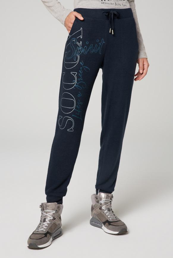 Fleece-Jogger mit Glitter Prints
