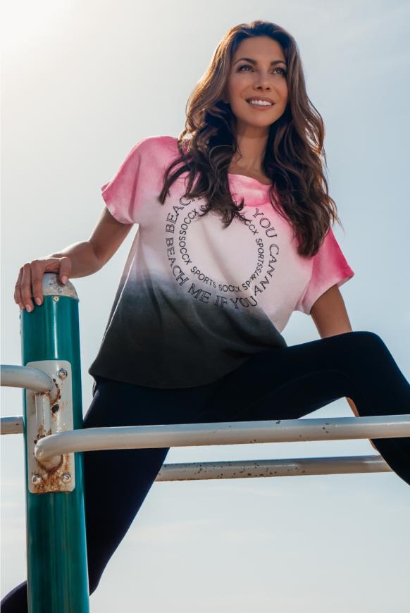 Frottee-Sweater mit Dip-Dye-Effekt