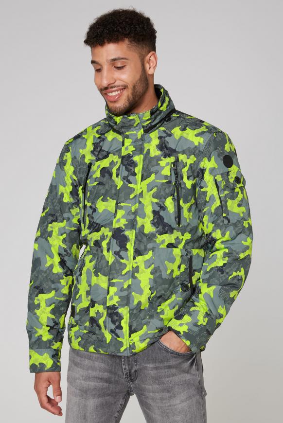 Gemusterte Jacke mit reflektierenden Punkten
