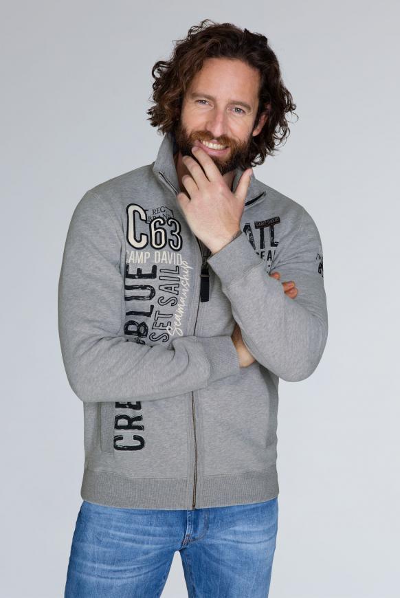 Gepeachte Sweatjacke mit Artwork