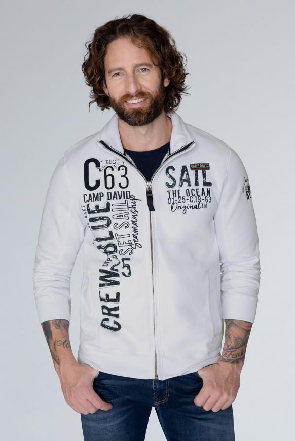 Gepeachte Sweatjacke mit Artwork