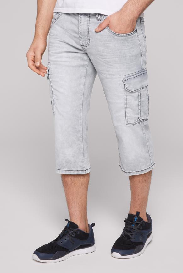 HA:DY Cargo Jeans Shorts silver surfer jogg