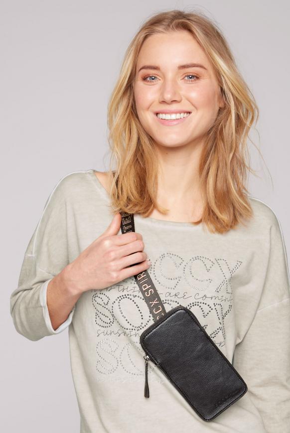 Handytasche mit Logo-Gurt black