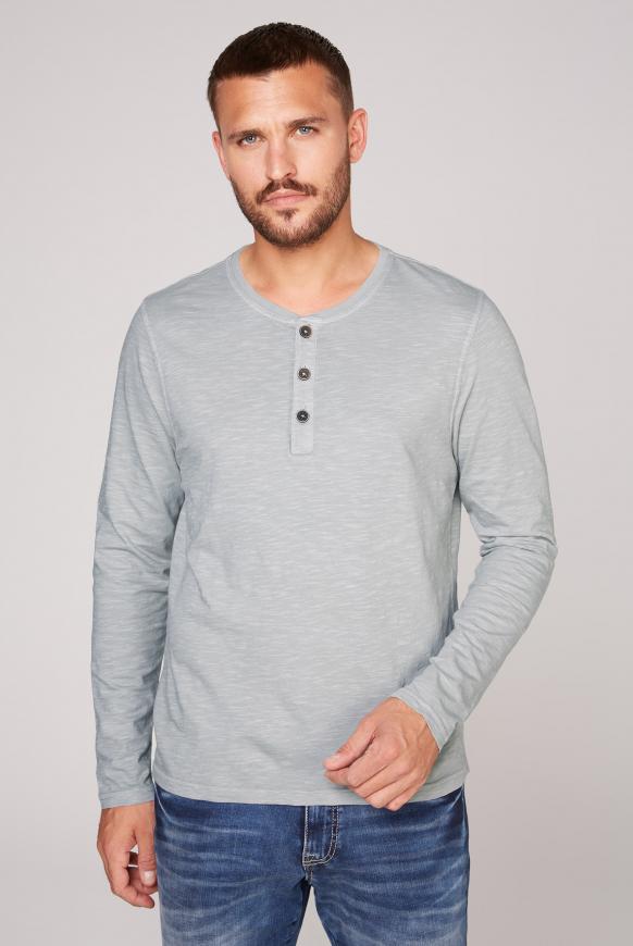 Henley-Langarmshirt aus Flammgarn
