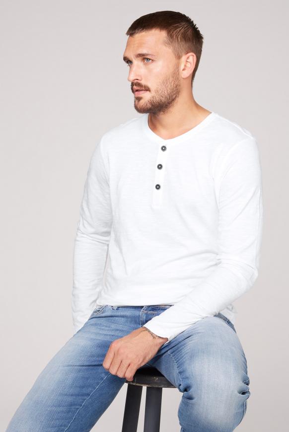 Henley-Langarmshirt aus Flammgarn