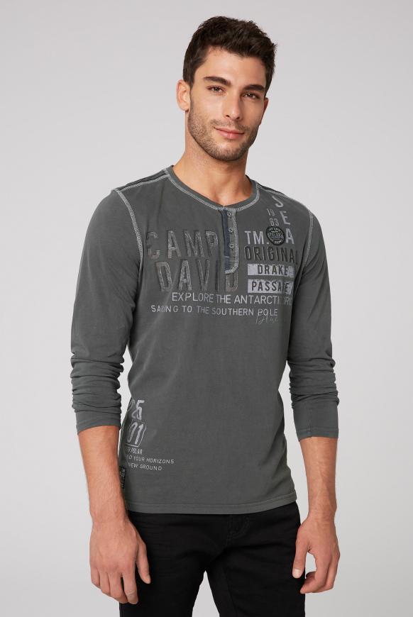 Henley-Langarmshirt mit Artworks