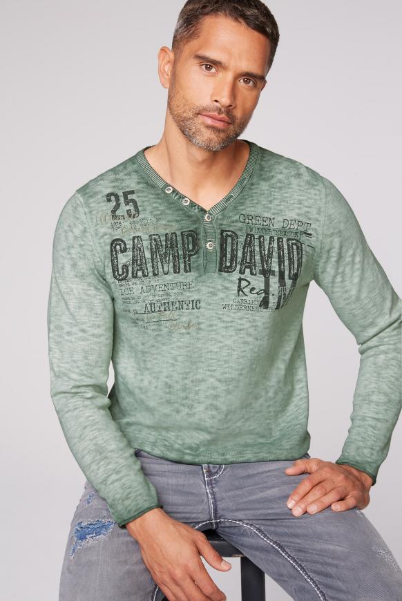 Henley-Pullover mit Artwork