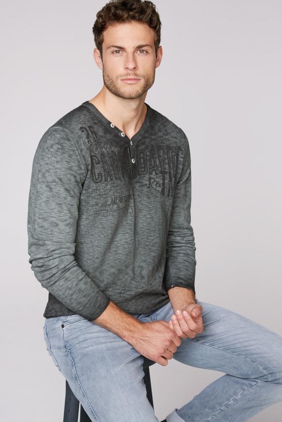 Henley-Pullover mit Artwork