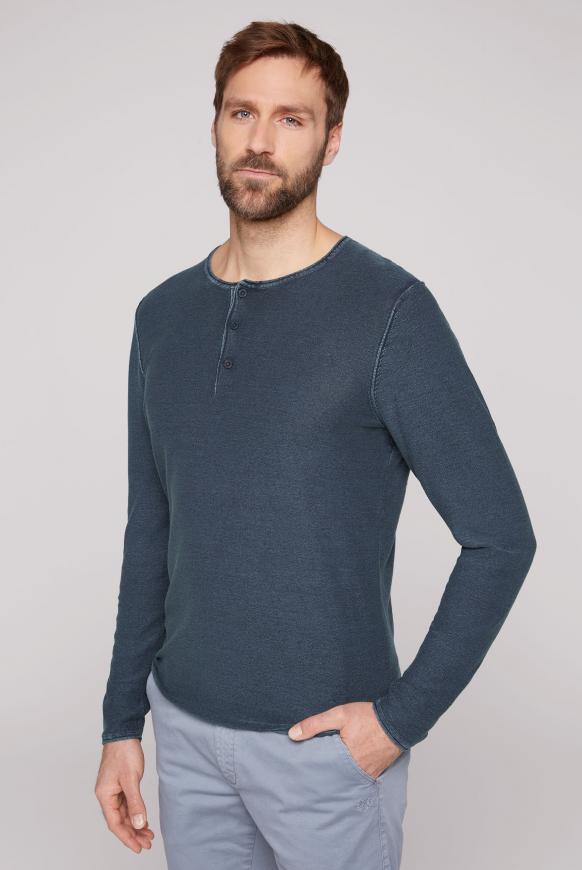 Henley-Shirt aus Feinstrick
