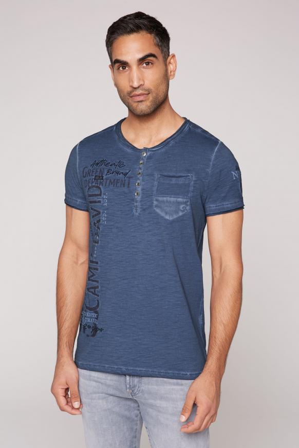 Henley-Shirt mit Double Layer Look